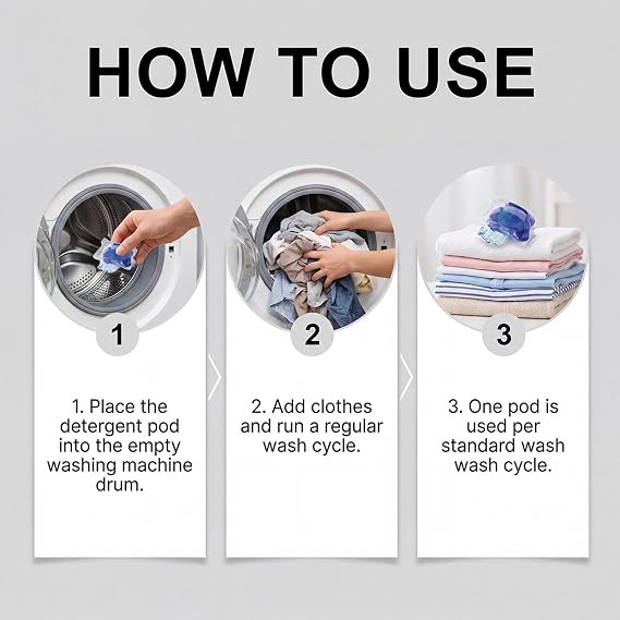 Laundry Soap Pods 10-Piece Deep Cleaning Pacs