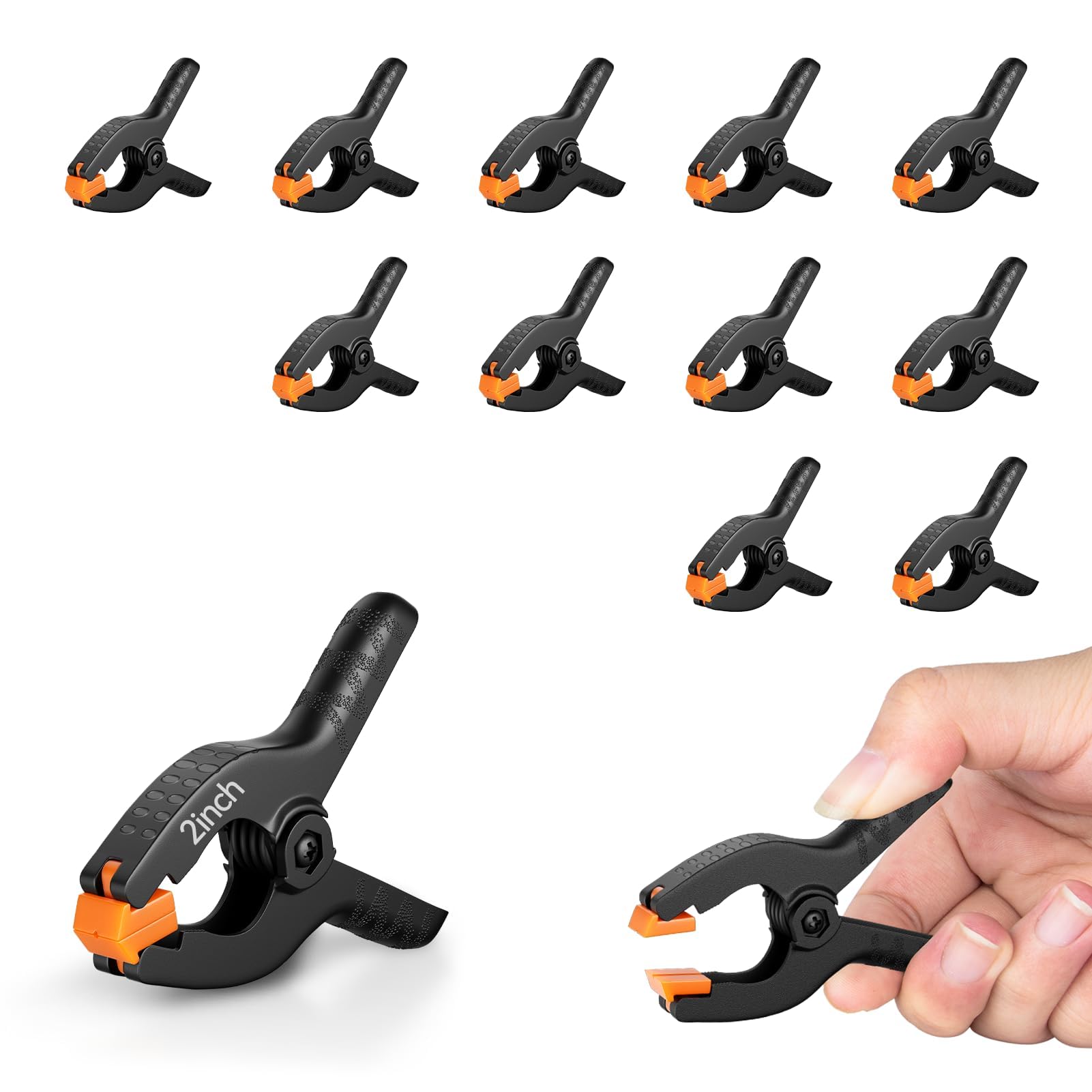 EMART Spring Clamps, 12Pcs 2 inch Heavy Duty Plastic Backdrop Clips Clamps