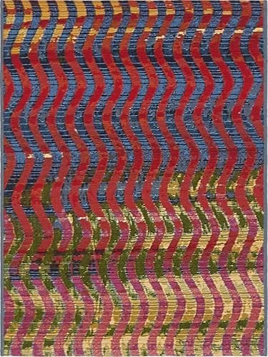 Unique Loom - Alfombra colección de círculos abstractos, de transición para interiores y exteriores, beige, Polipropileno, Púrpura (MultiPurple)