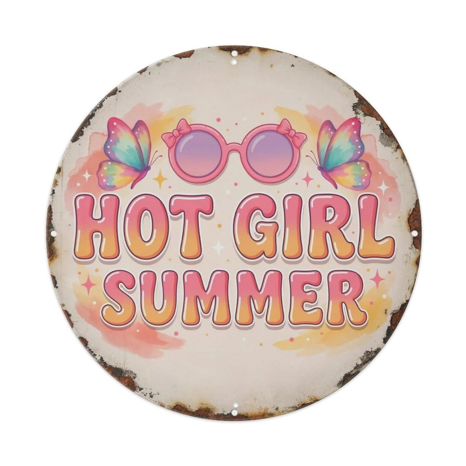 Hot Girl Summer Y2K Metal Tin Sign Plaque