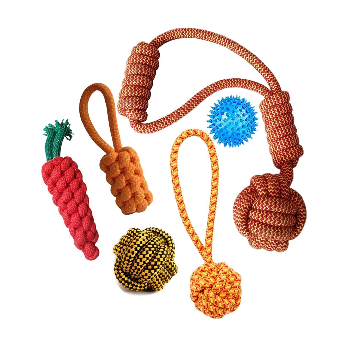 PSK PET MART Dog Toys,6 Pack Puppy Chew Toys Gift Sets,Interactive Cute and Chew Squeaky Toys,Tough Rope Chew Toys, Durable and Washable, for Small/Medium Dogs. (B09TTD4NHJ) Amazon Price History, Amazon Price Tracker