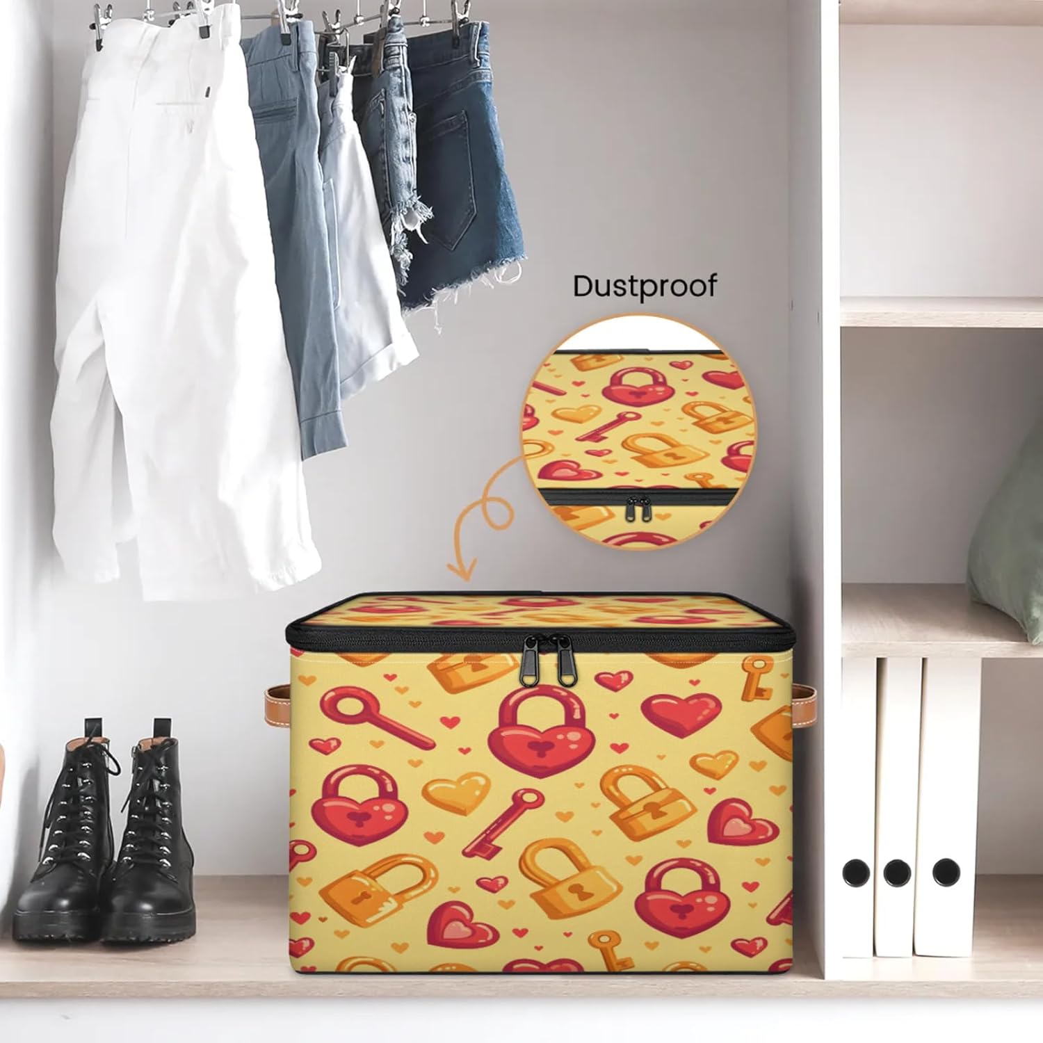 2-Pack Storage bins with lids - 26 quart organizer bins - Collapsible fabric storage bins with sturdy handles and double zipper tops - Versatile for home, toys, dorm rooms