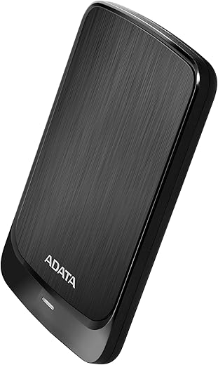 ADATA HV320 1TB 3.5 inch SATA III Slim External Hard Drive/HDD – Black, for Windows, Mac, Linux, Play Station 5 and Xbox Series X with Shock Sensor…