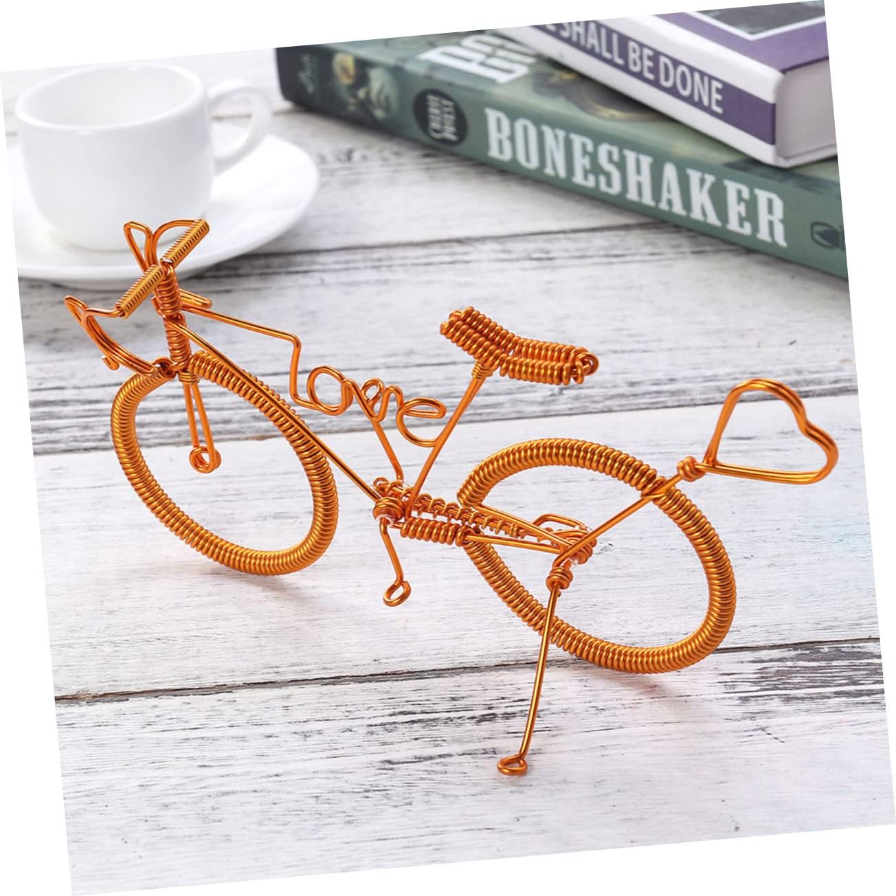 Alipis Creative Bike Craft Figurine Decor 2pcs Metallic Model for Home image 5