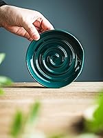 Vista 4 de Soporte para cucharas, cuchara de porcelana con bandeja de goteo, para múltiples utensilios, resistente al calor, soporte de cuchara de cerámica