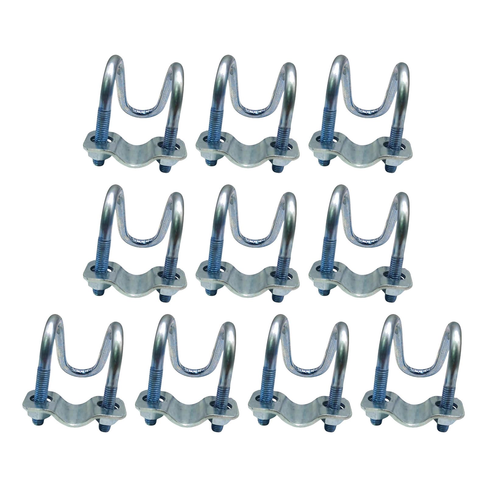 10Pcs Metal Steel Double Clamp Pipe Connector Fixators Buckle Double Crosses Pipe Clamp Easy to Use Metal Steel Pipes Connector Fixators