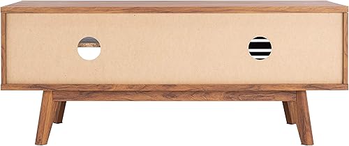 Miniatura 4 de SAFAVIEH Home Collection Aurelio - Soporte multimedia para TV de nogal con 2 estantes (hasta pantalla plana de 50 pulgadas)