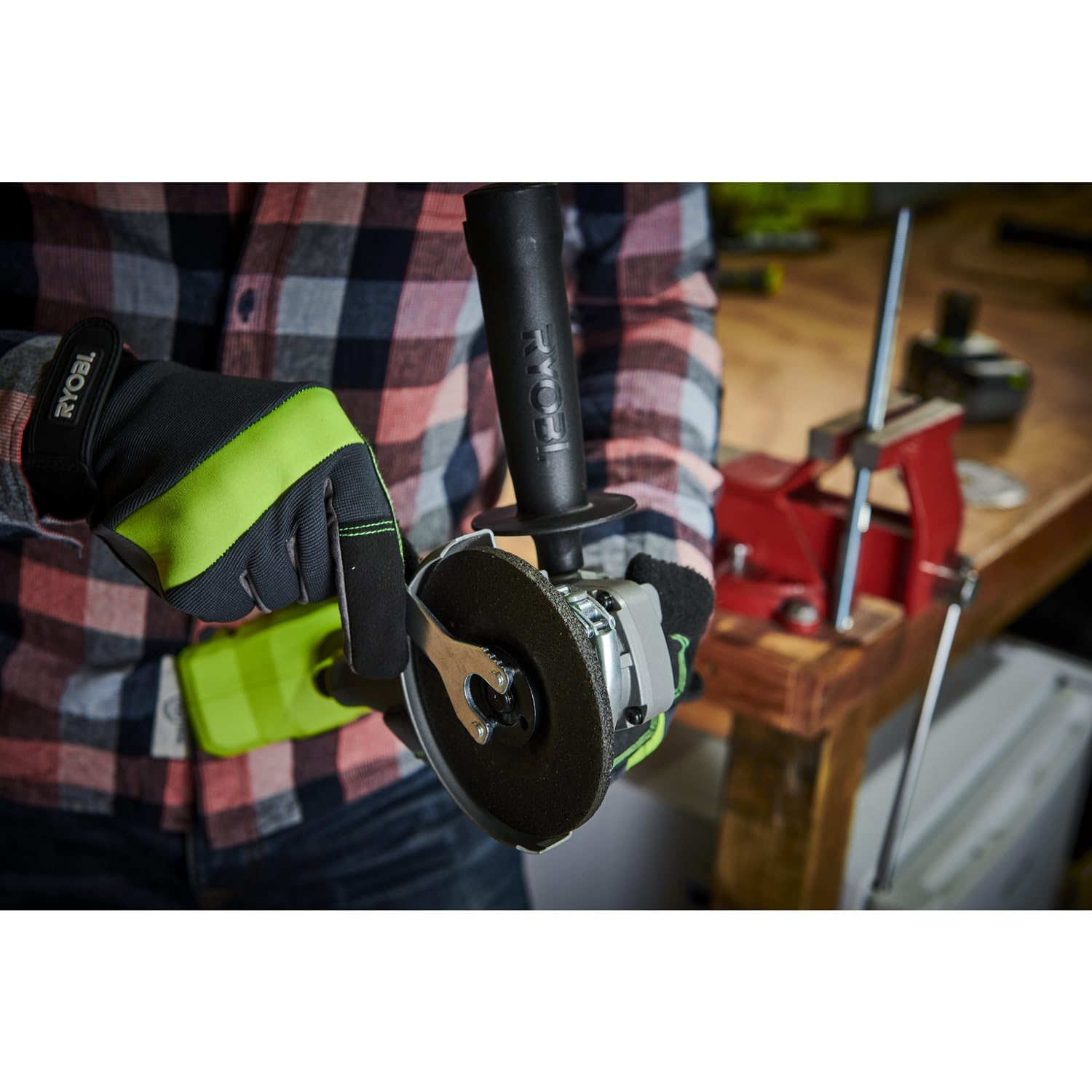 Ryobi 18 V ONE+ Akku-Winkelschleifer RAG18125-0 Scheibendurchmesser 125 mm ohne Akku und Ladegerät