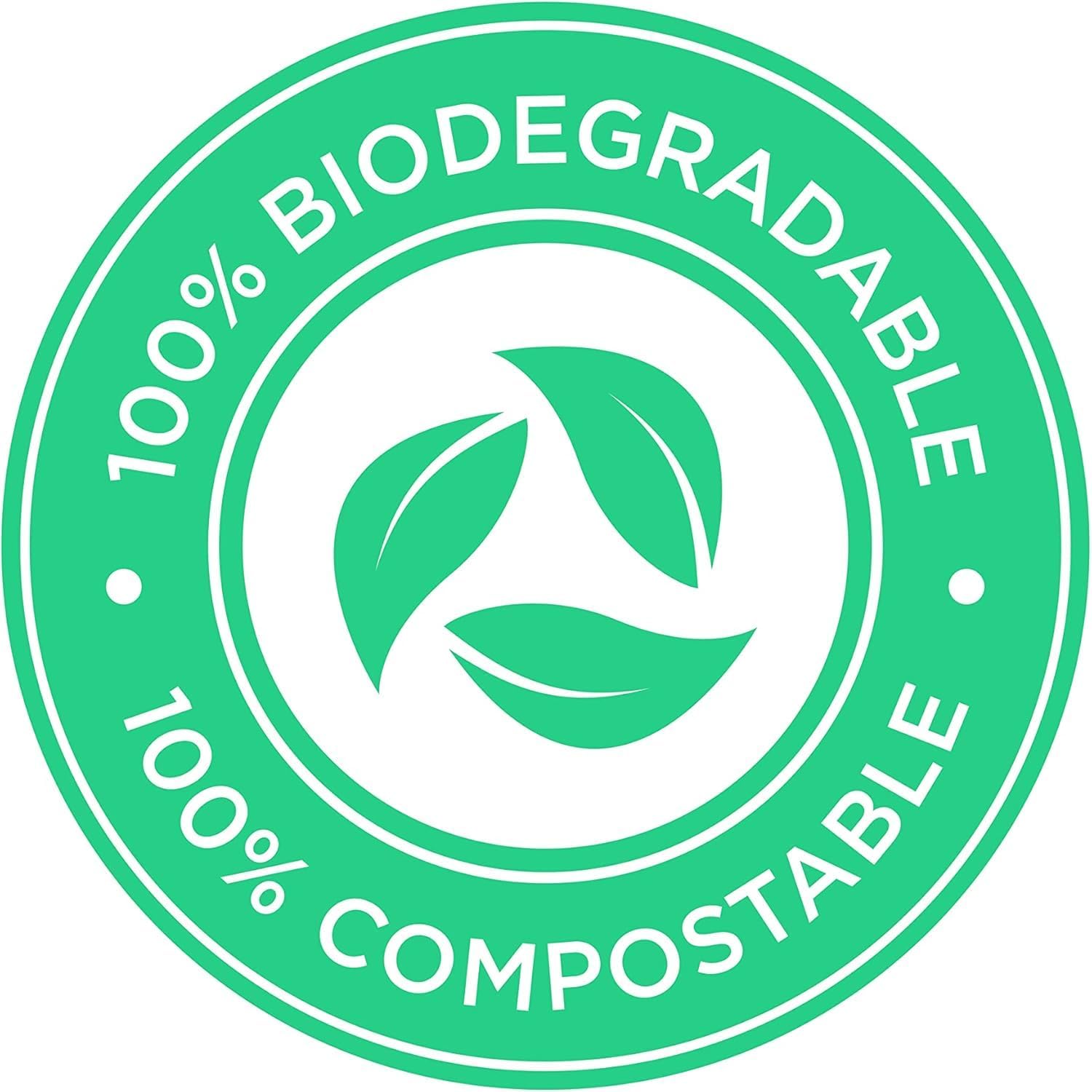 Aluf Plastics Biologisch abbaubare Kompostbeutel, 50 l, ATSM #D6400 zugelassen, 100% biologisch abbaubar für industrielle und gewerbliche Kompostierung