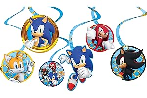Colorful Sonic the Hedgehog Inspired Happy Birthday Banner Party Supplies
