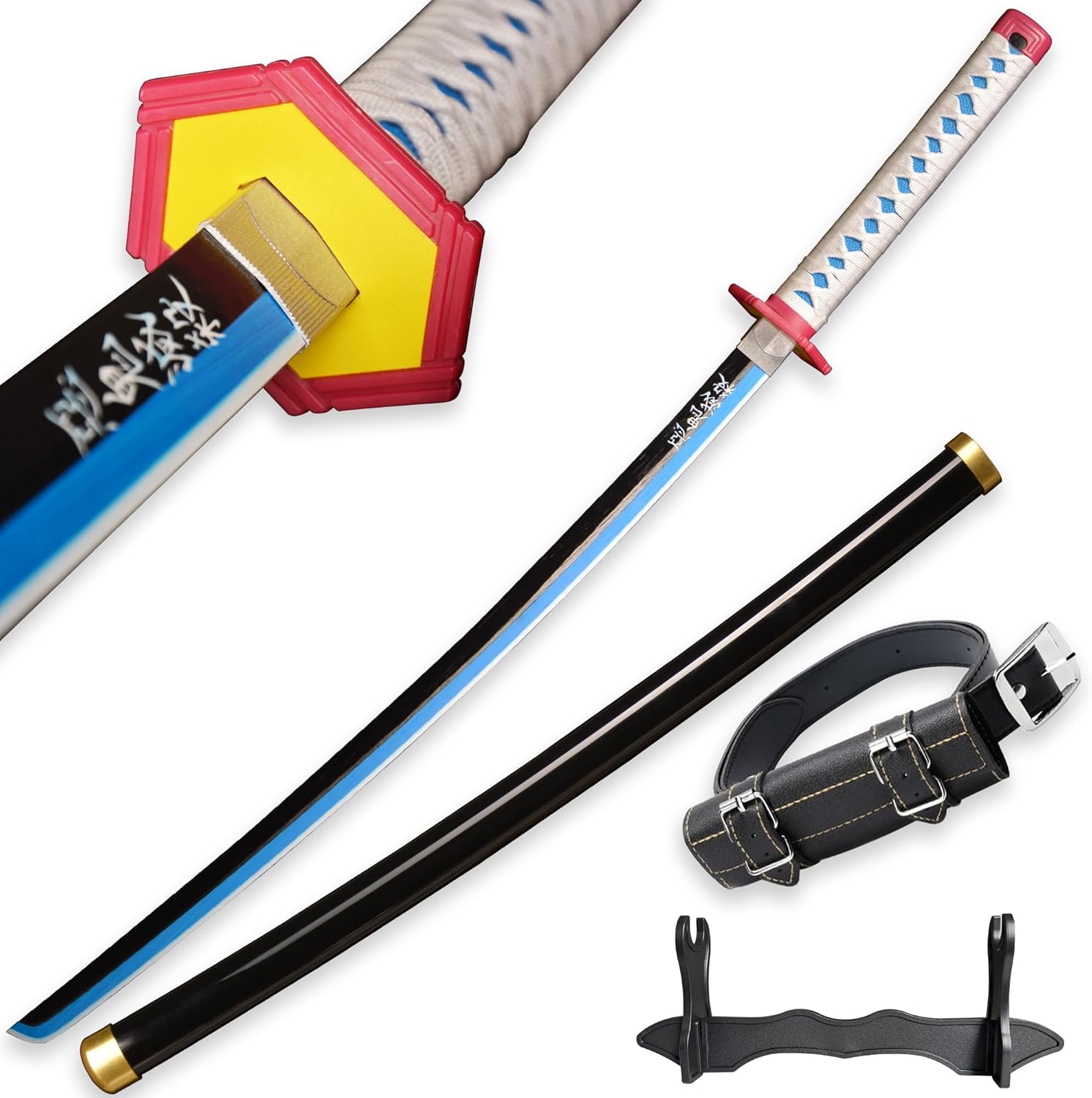 SV Anime Demon Slayer Sword Katana 41 Inch Decorative Collectible Gift Cosplay Sword?Various Styles Available Tomioka Giyuu