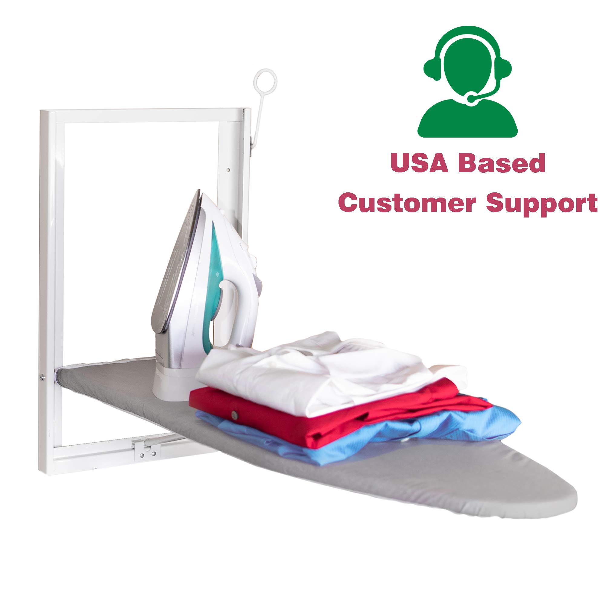 Xabitat Wall Mounted Ironing Board Compact Mount Fold Down Ironing