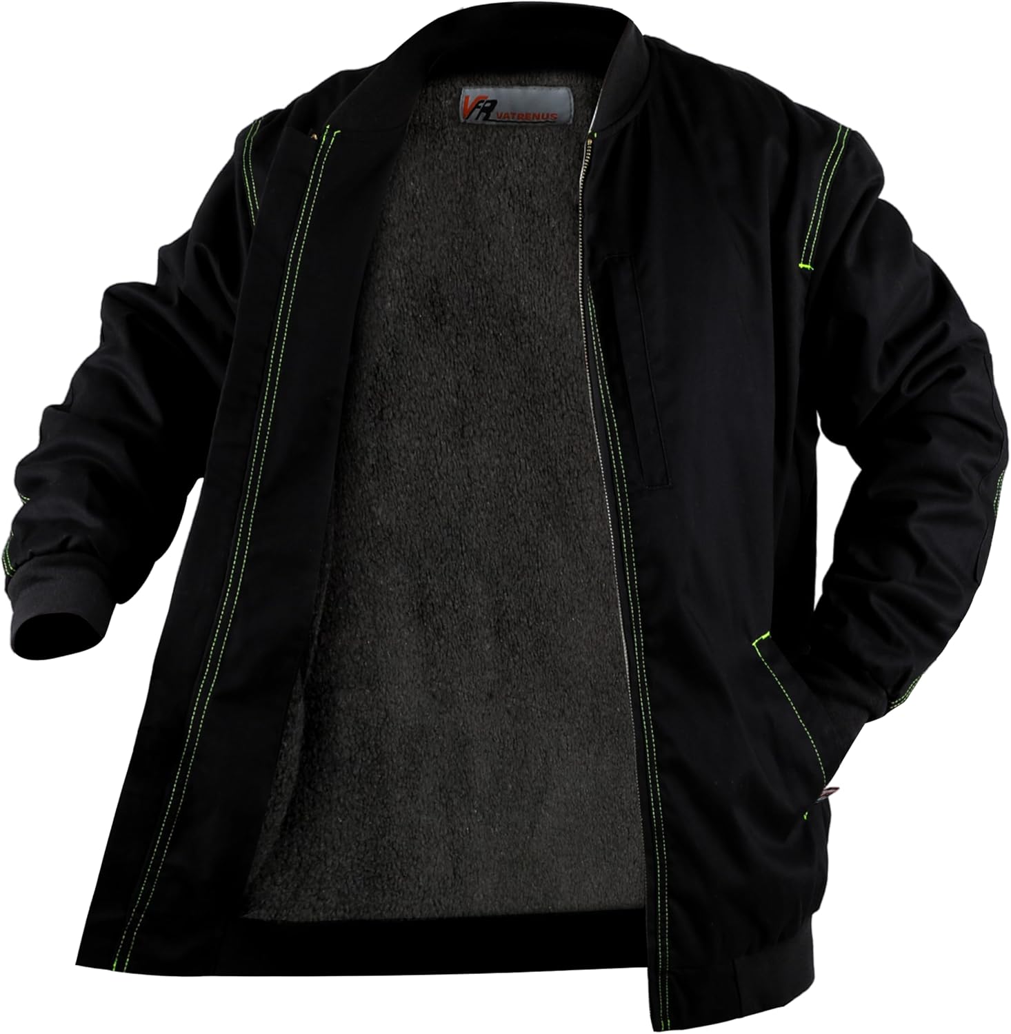 VATRENUS FR Jacket for Men Fleece Lined Flame Retardant Winter Coat Light but Warm Oil Resistant Water Repellent Workwear