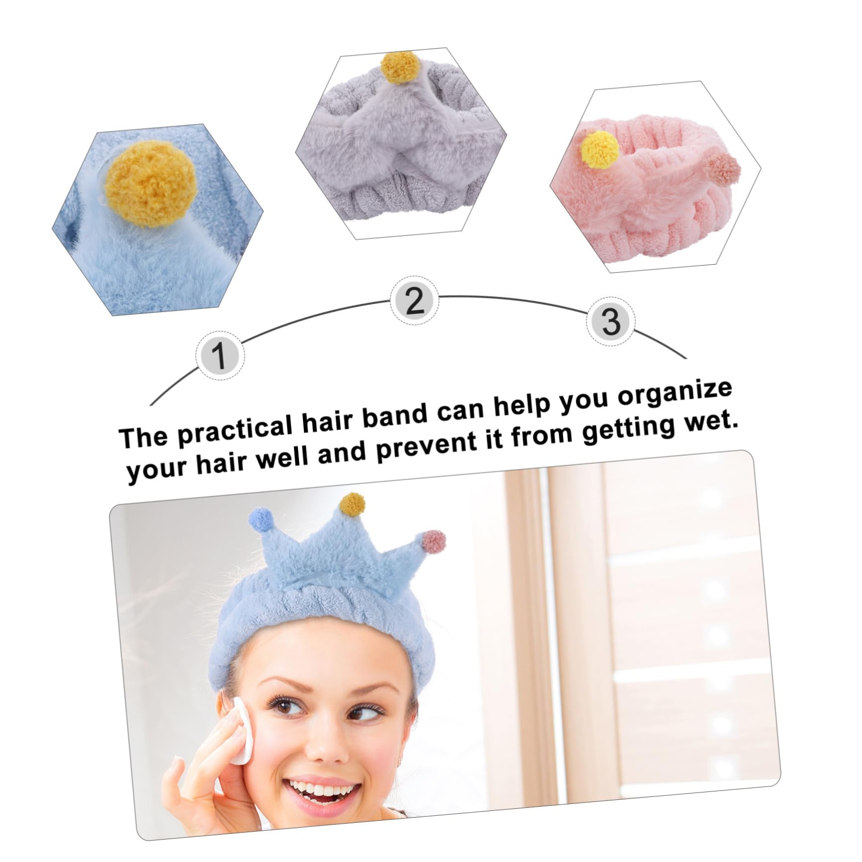 Housoutil 9 Pz per make up scrunchies accessori spa hair jewelry bandana hair band bandane elasticità trucco borsa da bagno sciarpa Mancare impostare vello di corallo