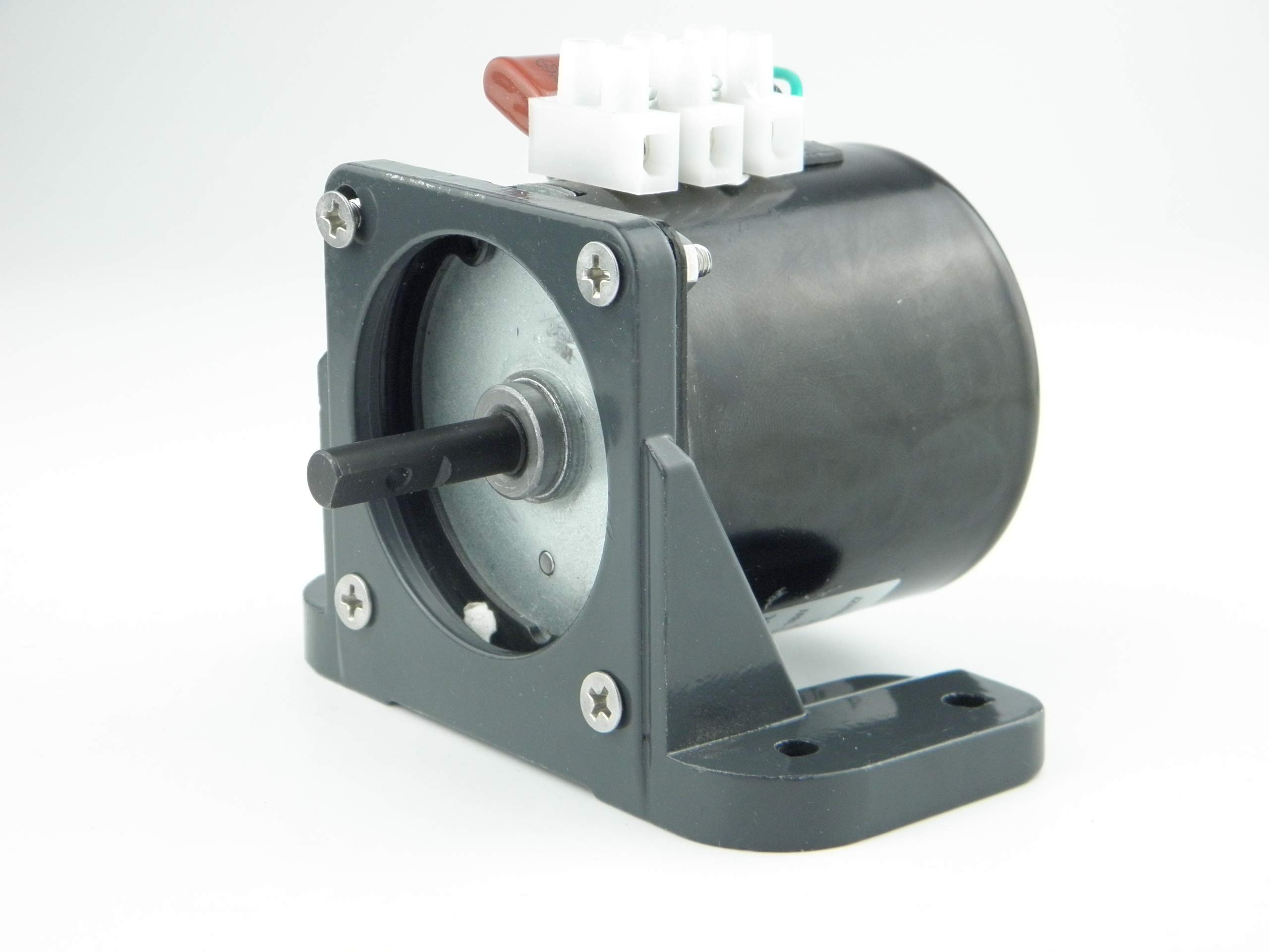 CHANCS Getriebe Motor Kleiner MotorMetallgetriebe für Drehspieß 60KTYZ 220V AC 5r/min Getriebe Elektromotor mit Motorhalter und EU-Netz-Verlängerungskabel