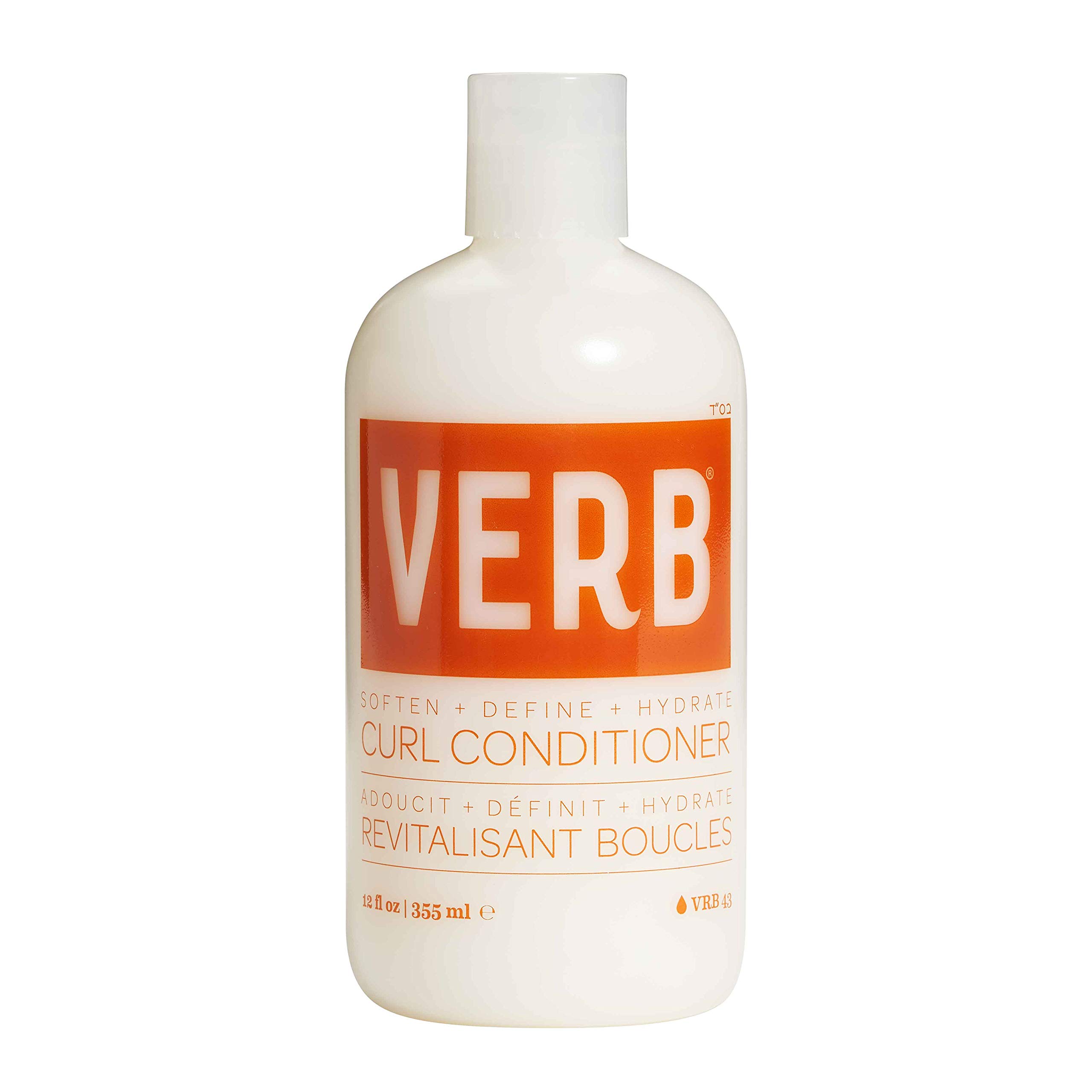 VERB Curl Conditioner - Soften, Define & Hydrate -Vegan Curl Defining Frizz Control Conditioner -Coconut Oil Hair Care Product to Deeply Nourish and Repair Damaged Hair, 12 fl oz