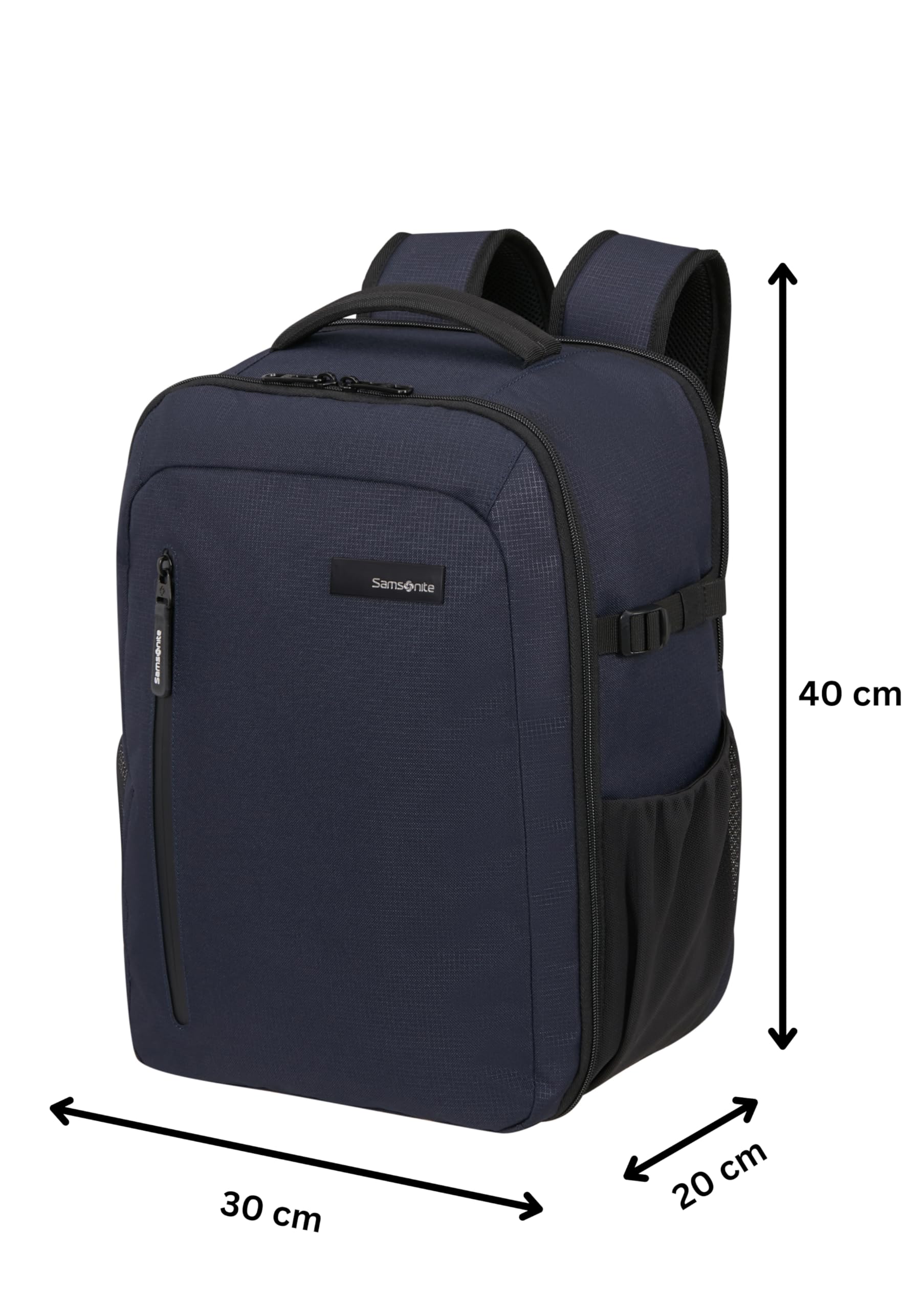 Samsonite Roader - Plecak Kabinowy 40x30x20 cm - Bagaz Podreczny dla Ryanair, Wizz Air & Vueling, Torba pod Siedzenie z Kieszenia na Laptopa 15.6", 26 L, 0.70 KG, Niebieski (Dark Blue)