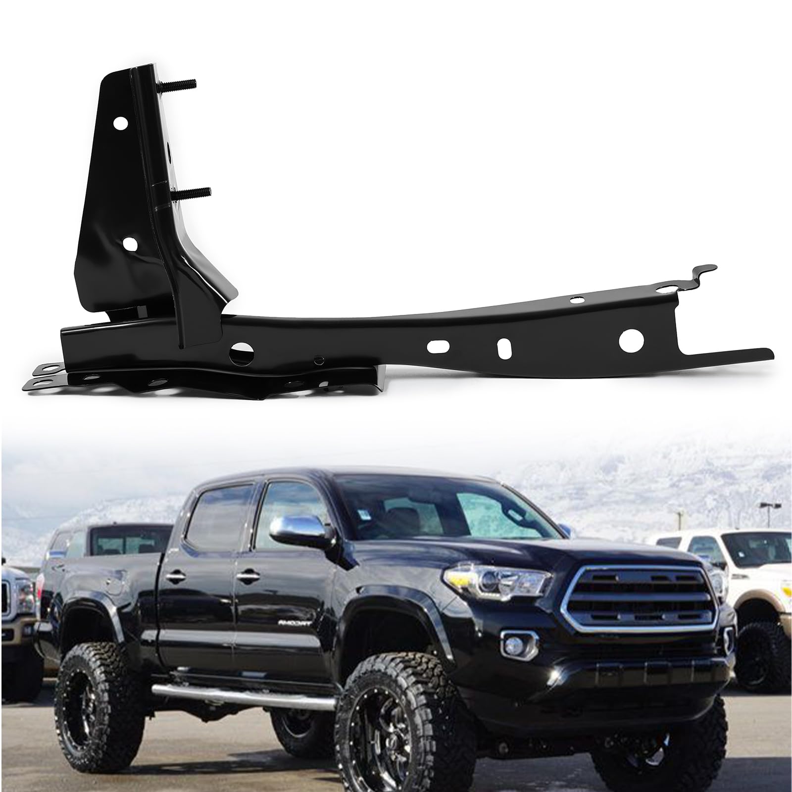 KUAFU Radiator Support Compatible with 2016-2023 Toyota Tacoma Replacement for TO1233120 5320904030 Hood Latch Radiator Core Support Assembly