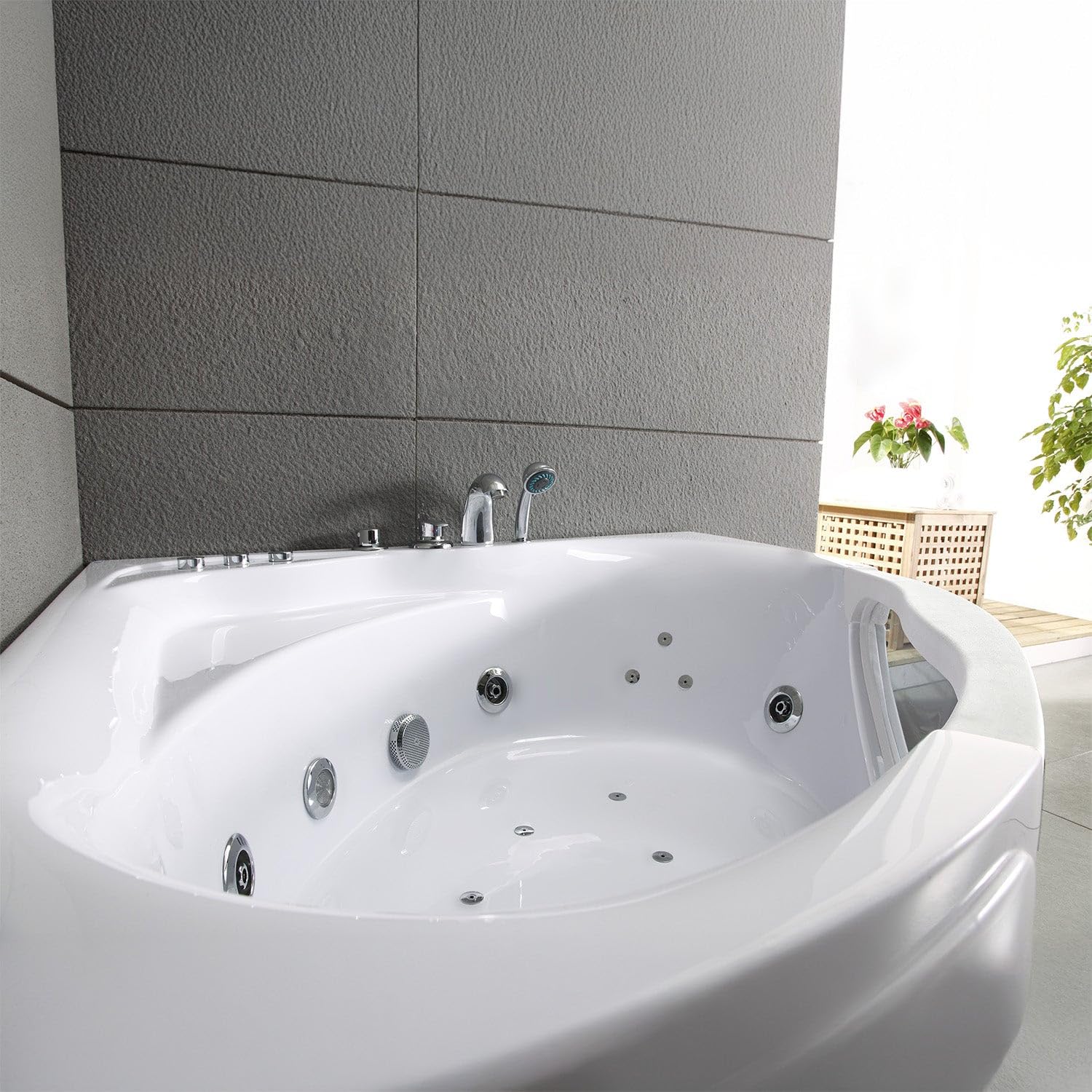 SPALINA TASMANIE White Jets - Vasca idromassaggio oblò L 135 x l 135 cm, by