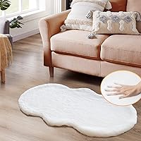 Vista 61 de Alfombra lavable de pelo esponjoso rosa para dormitorio, alfombra de pelo sintético de conejo para sala de estar, alfombra peluda para pasillo