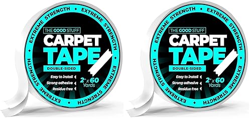 Miniatura 7 de Cinta para alfombra (2 pulgadas x 60 yardas) – Asegura las alfombras a madera dura, laminado, azulejos y alfombras