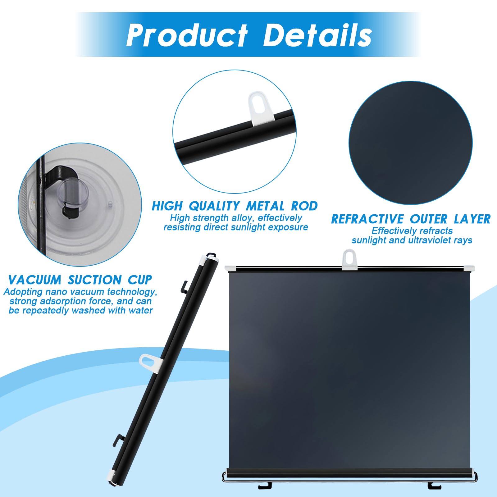 Tenda Parasole Auto Retrattile - Schermo UV Per Finestrini Con Ventose - Foto 10