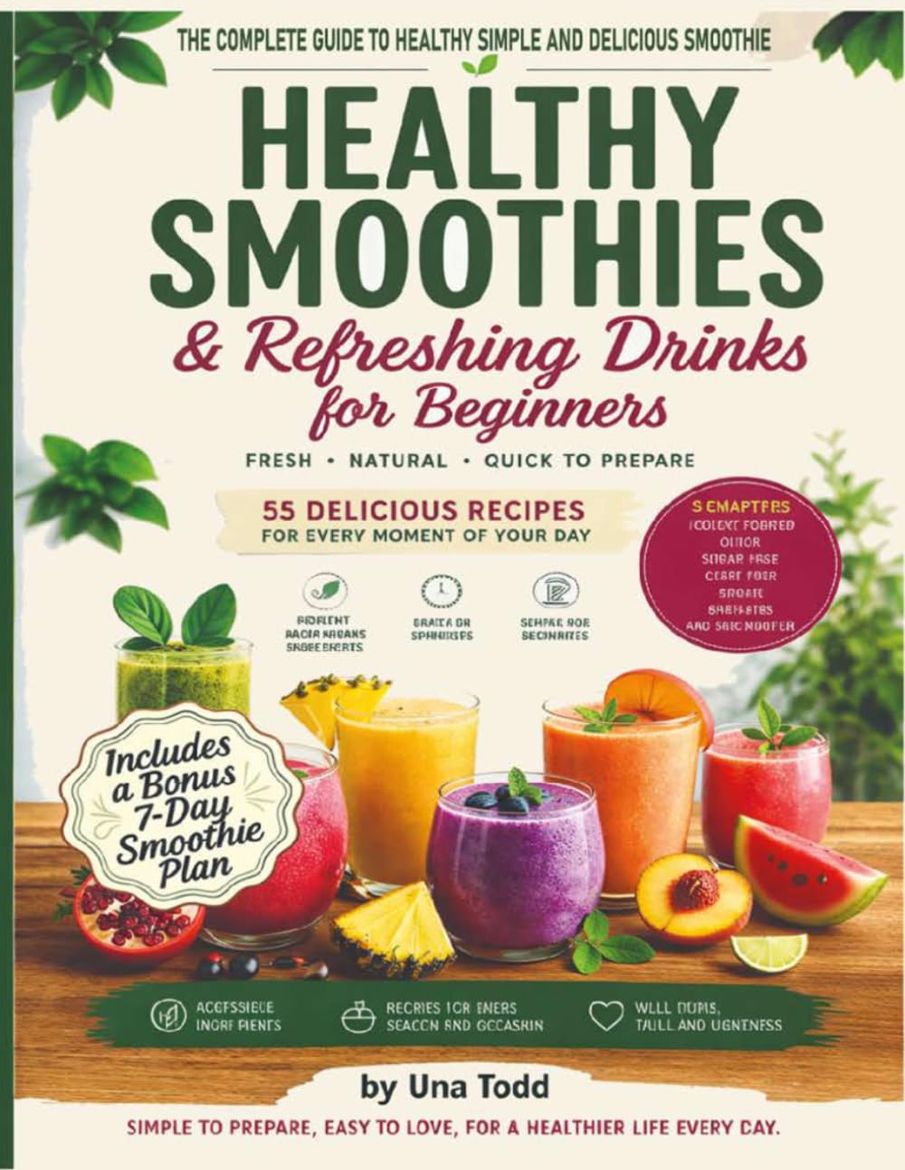 Healthy Smoothies & Refreshing Drinks for Beginners: Fresh - Natural- Quick to prepare