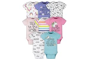 Adorable Baby Girl Essentials: Onesies Brand 8-Pack Bodysuits