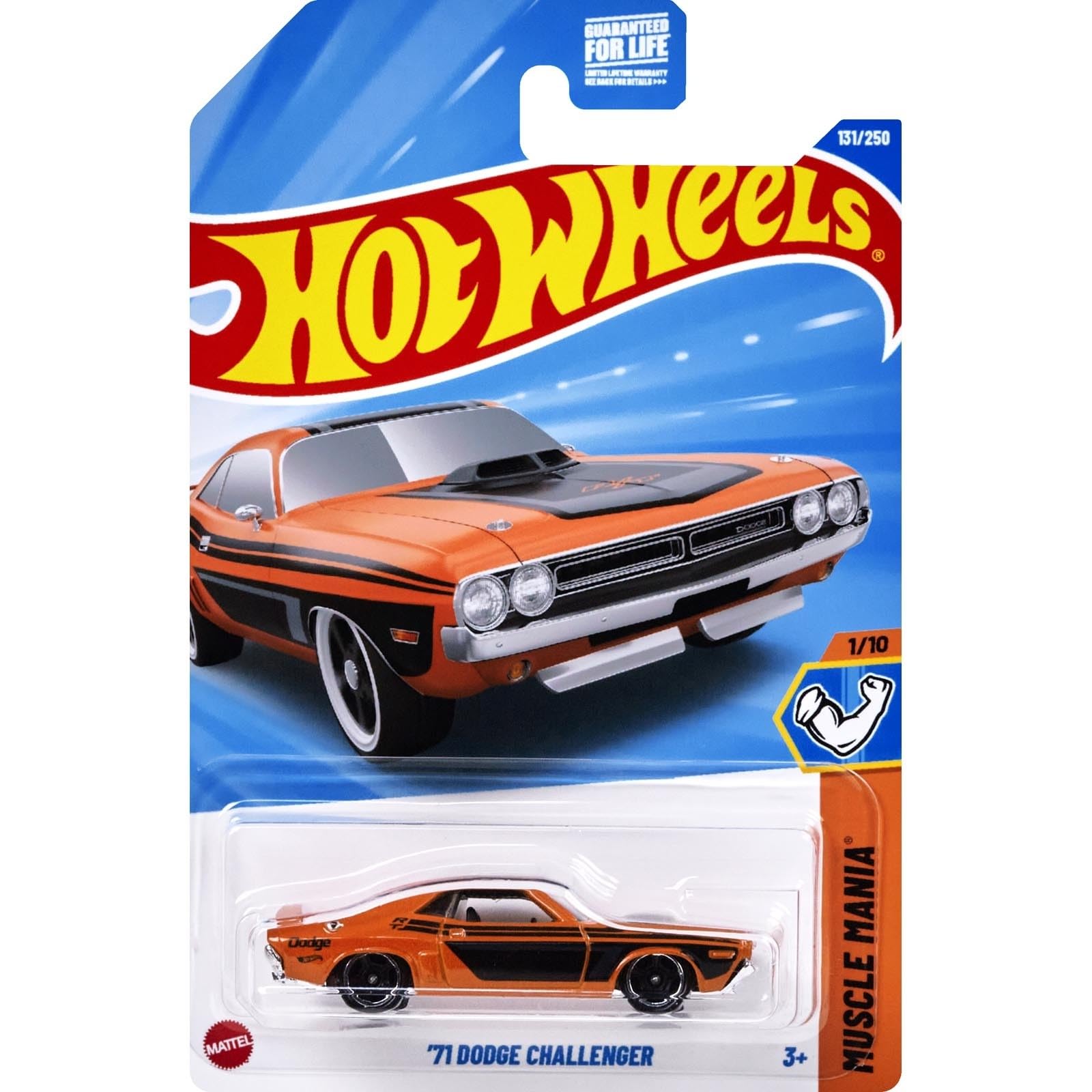 Hot Wheels '71 Dodge Challenger, Muscle Mania 1/10 [Orange/Black