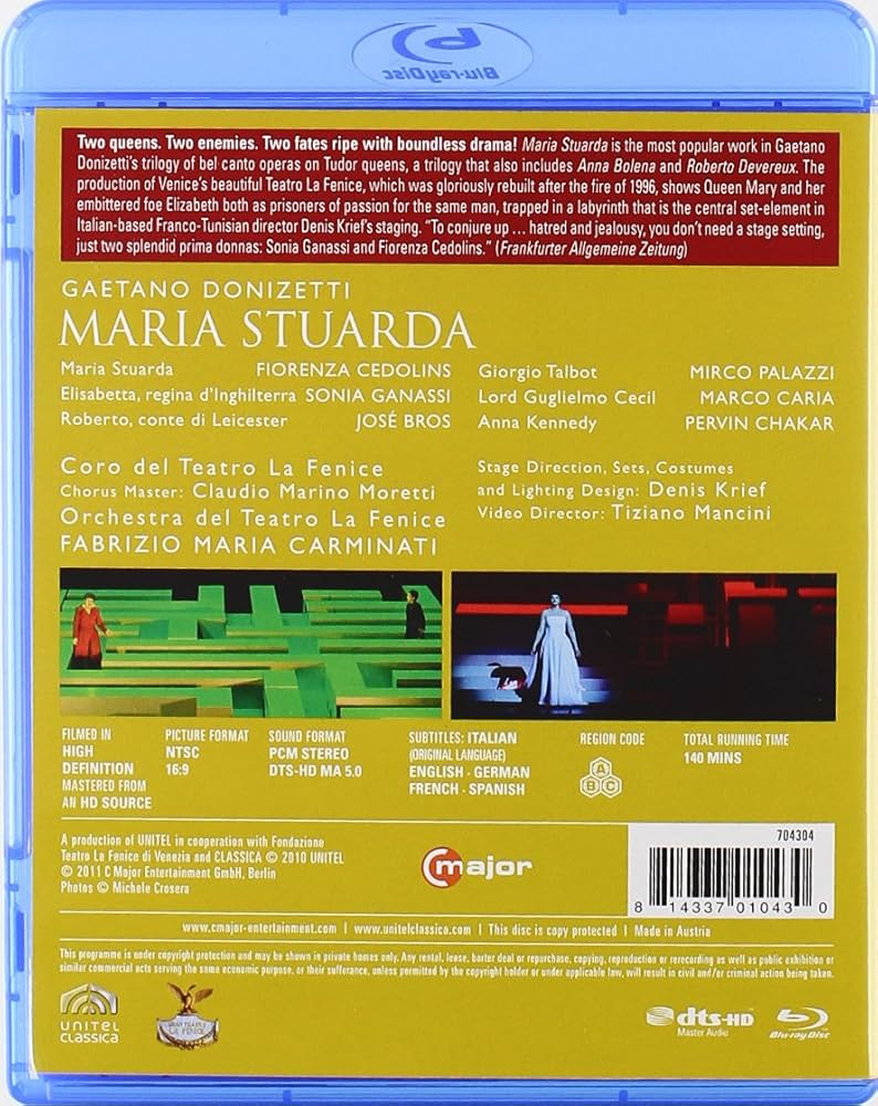 Amazon.co.jp: Maria Stuarda [Blu-ray] : Fiorenza Cedolins