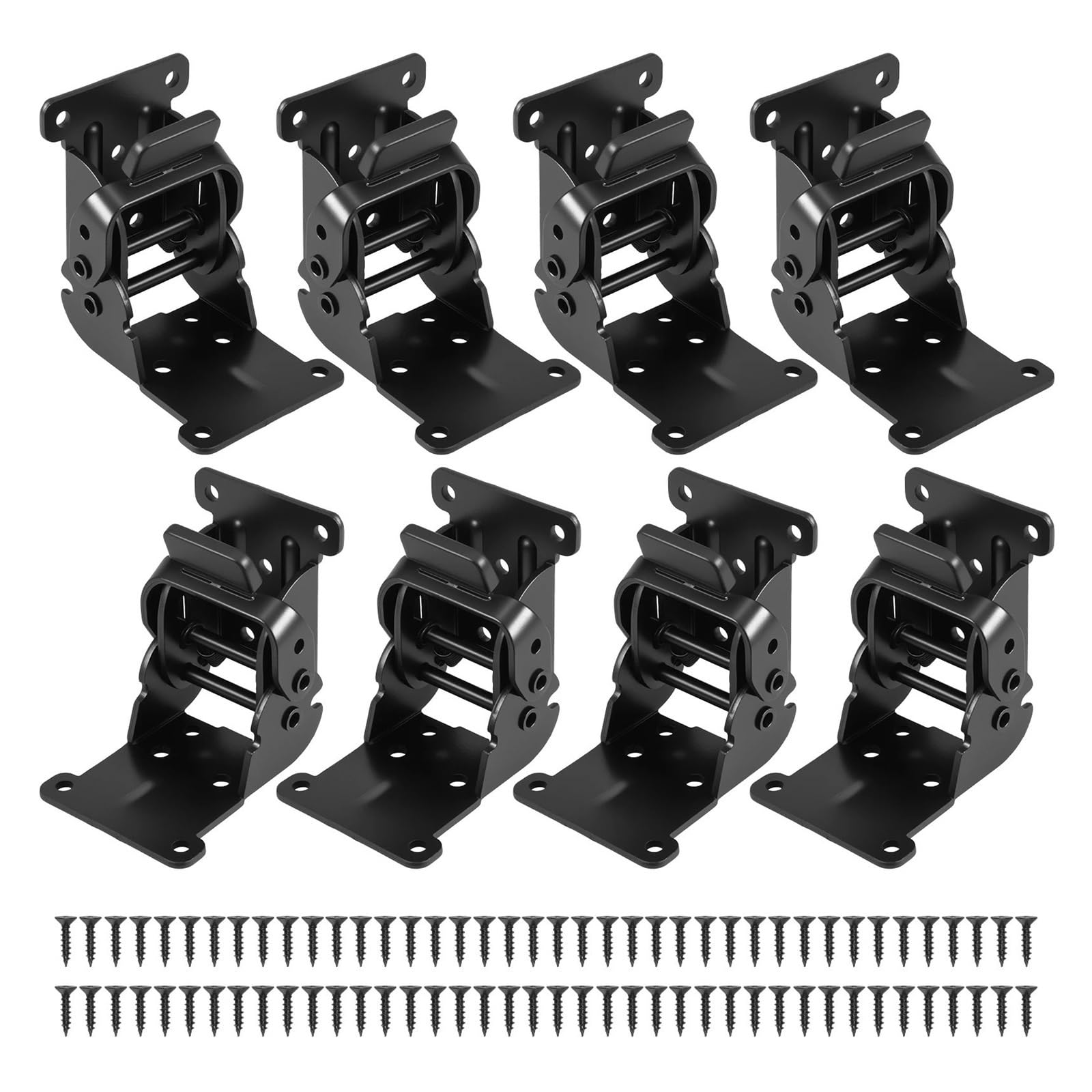 Folding Table Leg Bracket 10pc Brackets 0-90 Degrees Heavy Duty Lock Extension Support Self-Lock Hinges