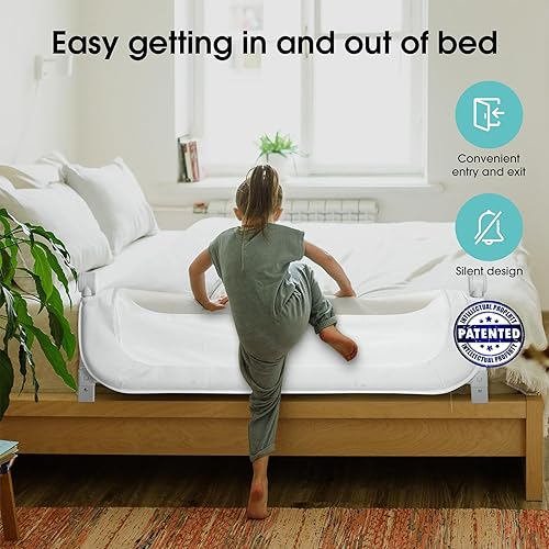 Miniatura 2 de NUTIKAS Barandilla protectora para cama de bebé para niños pequeños - rieles de cama de 46 pulgadas para niños pequeños para cama individual,