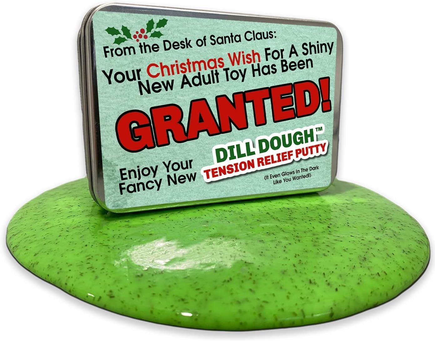 Christmas Wish Dill Dough Stress Putty Gag Gift for Adults Funny Fidget Toys for Women Stocking Stuffers White Elephant Ideas