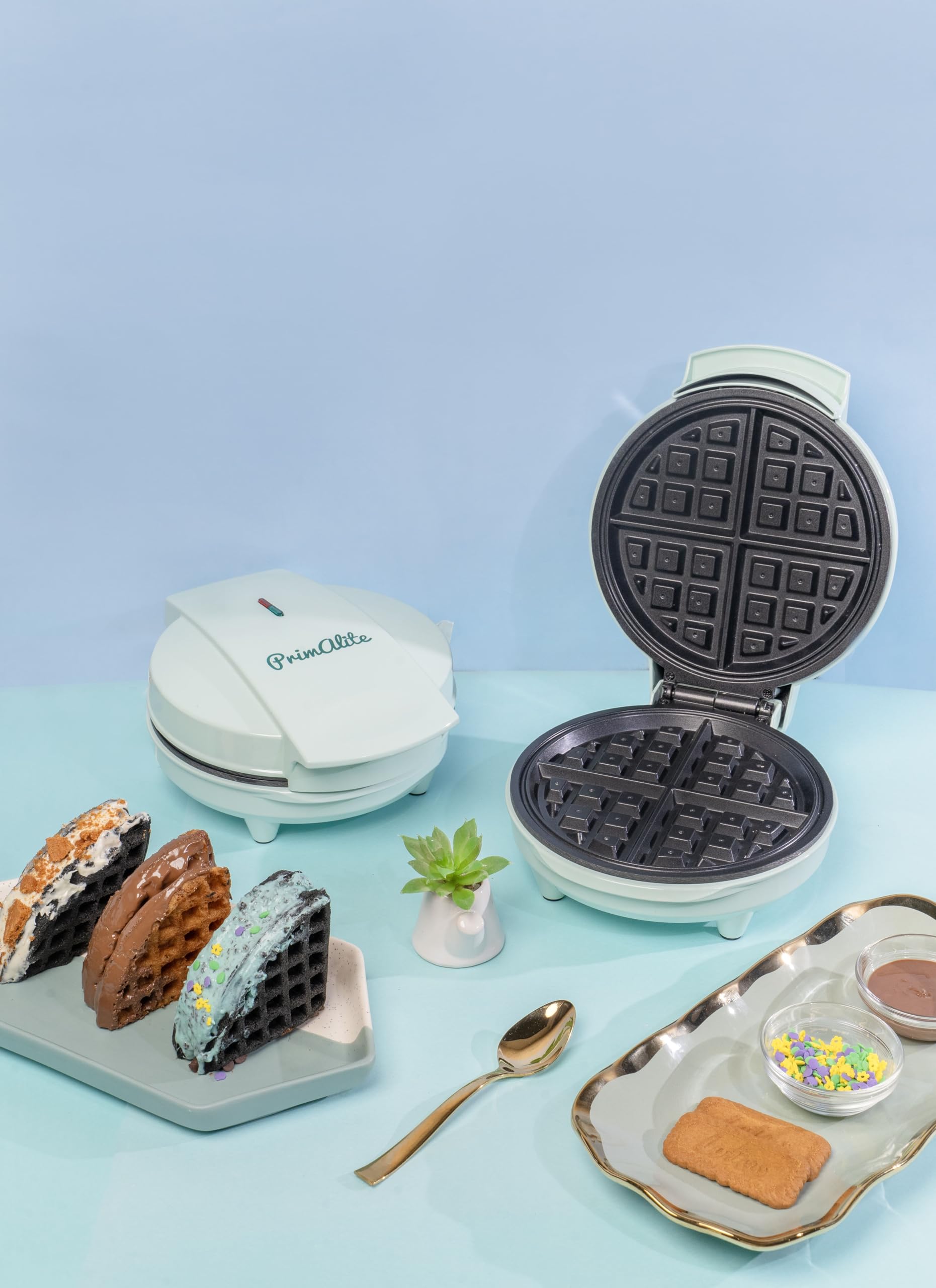 Primalite Classic Waffle Maker - Make 4 Waffles! -5