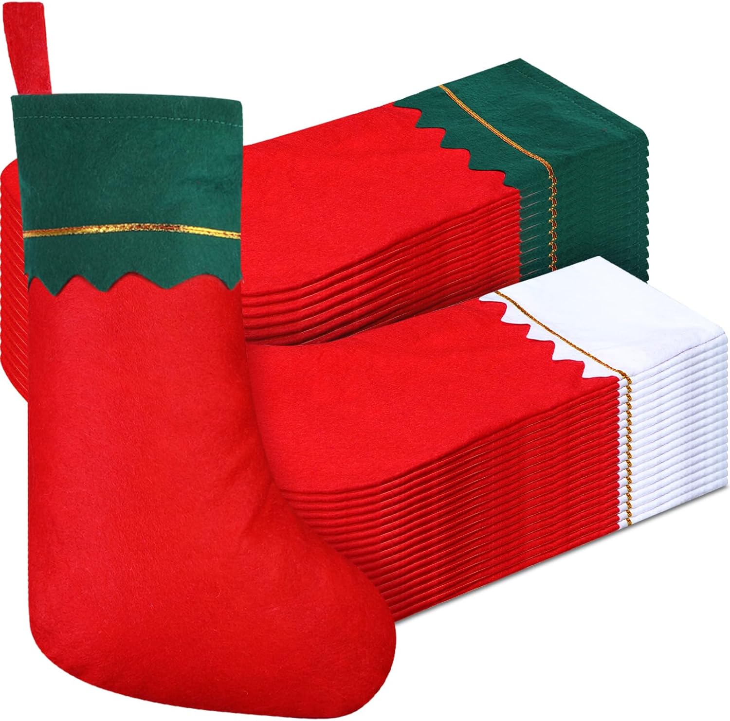 36 Pcs Felt Christmas Stockings 15 Inch Party Favors