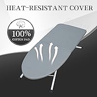 Vista 4 de Tabla de planchar de mesa, tabla de planchar portátil con soporte para plancha, tabla de planchar pequeña plegable con cubierta resistente al calor