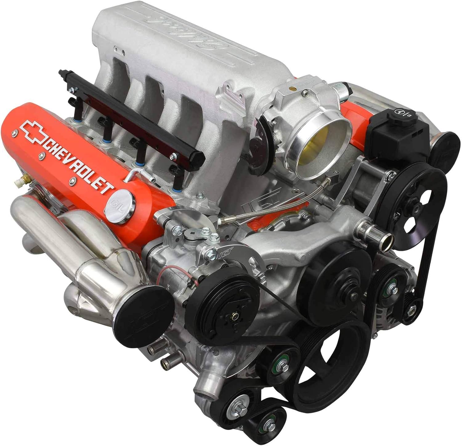 ICT Billet LS Truck Spacing Tight Fit Sanden 7176 A/C Compressor Bracket Kit Includes Automatic Tensioner for Turbo Headers AC SD7 Air Conditioning Compatible with LQ4 LQ9 L33 LR4 LSX 551137-LS71-3