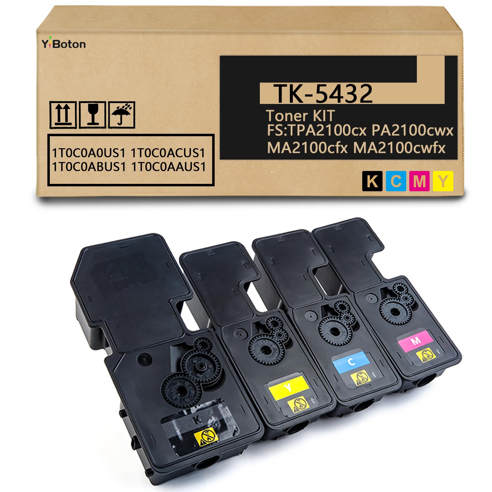 TK-5432 TK5432 TK-5442 High Capacity Toner Cartridge | TK-5432K TK-5432C TK-5432M TK-5432Y Toner Compatible for PA2100cx PA2100cwx MA2100cfx MA2100cwfx Printers