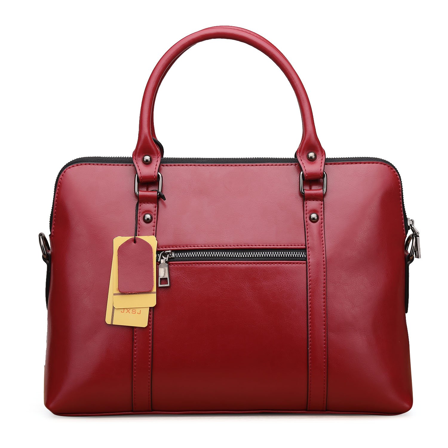 da donna in vera pelle a mano Business valigetta laptop computer borse messenger borsa Tracolla borsa a secchiello con tracolla borgogna Burgundy