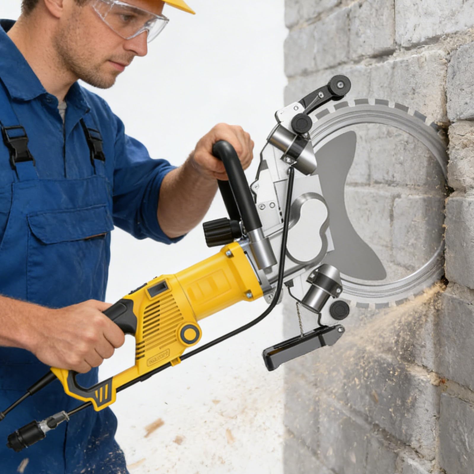 Sierra EléCtrica para HormigóN De 5000 W con Bomba De Agua Integrada Y Motor Sin Escobillas, para Granito, Porcelana, Madera Y Piedra AC8500