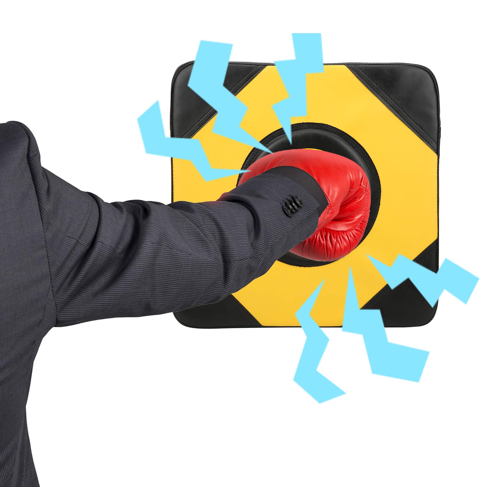 Gavigain PU Wall Punch Boxing Bag,FocusingTarget Wall Fighting Pad Training Bag for Taekowndo (Yellow)