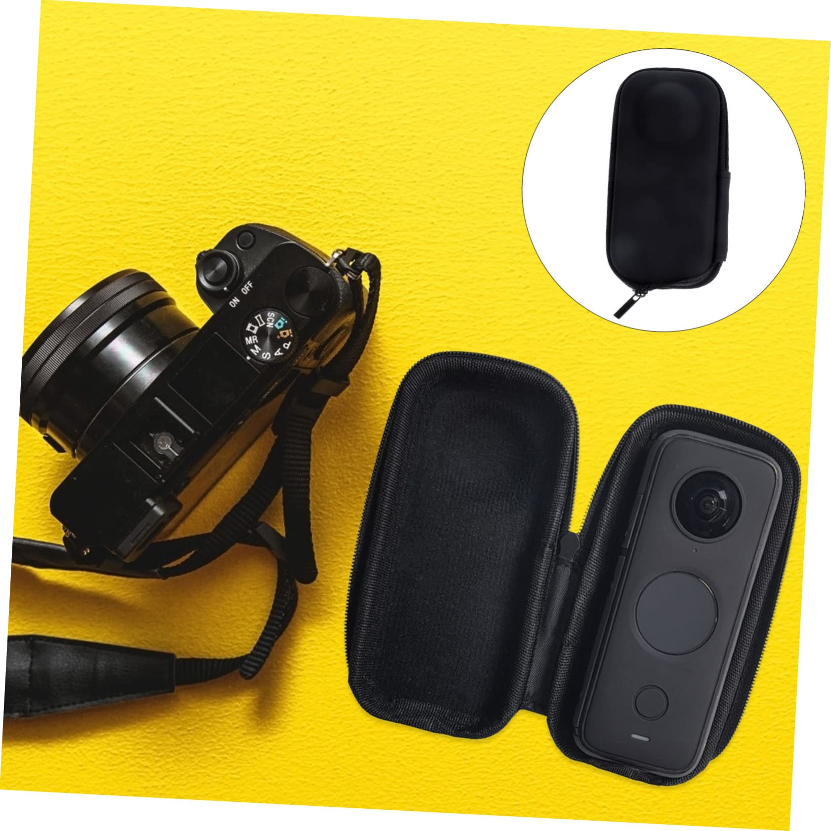 SOLUSTRE 5pezzi Custodia Per Action Camera Protettiva Compatibile One e Attività All Design Pu Resistente