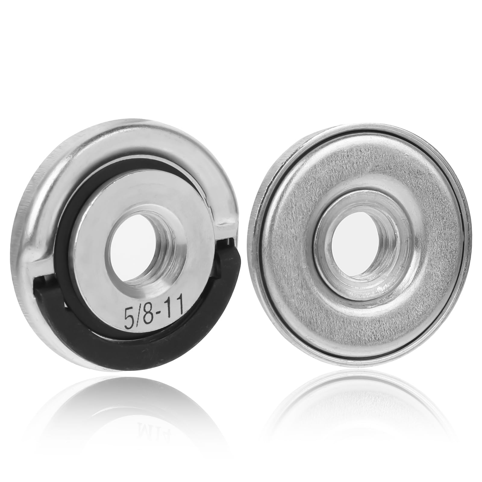 2Pcs Grinder Locking Nut Angle Grinder Flange Nuts 5/8 Quick Clamping Nuts Grinder Flange Locking Nut Metal Angle Grinder Nut for Replacement/Fixing Cutting Discs(1.77 Inches in Diameter)