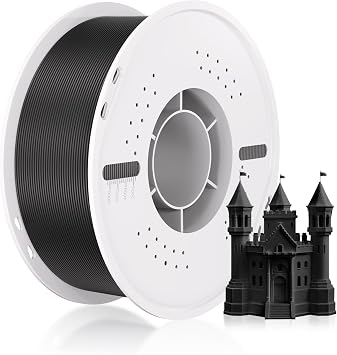 PLA Basic Filament,High Toughness&High Speed 3D Printer Filament 1.75mm Dimensional Accuracy0.03mm Neatly Wound Filament Fits for Bambu Lab/Anycubic/Creality All 3D Printers-1kg Spool 2.2lbs-Black