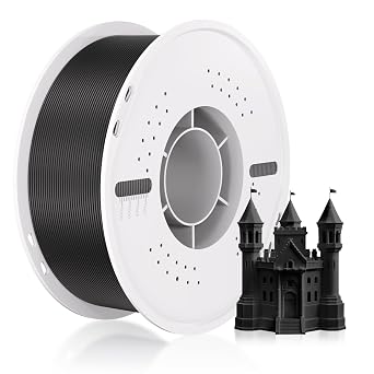 PLA Basic Filament,High Speed 3D Filament 1.75mm Dimensional Accuracy+/-0.03mm Neatly Wound 3D Printing Filament Compatible with Bambu Lab/Anycubic/Creality All 3D Printer-1kg Spool 2.2lbs-Black
