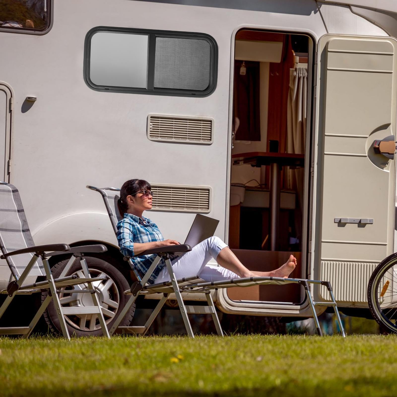 625x330mm Wohnmobils Schiebefenster, Campers Fensters Mit Fliegengitters, Wohnwagen Schiebefenster, Ausstellfenster Wohnmobilfenster, RV Campers Fensters Für RV Wohnwagen Wohnmobils Caravans