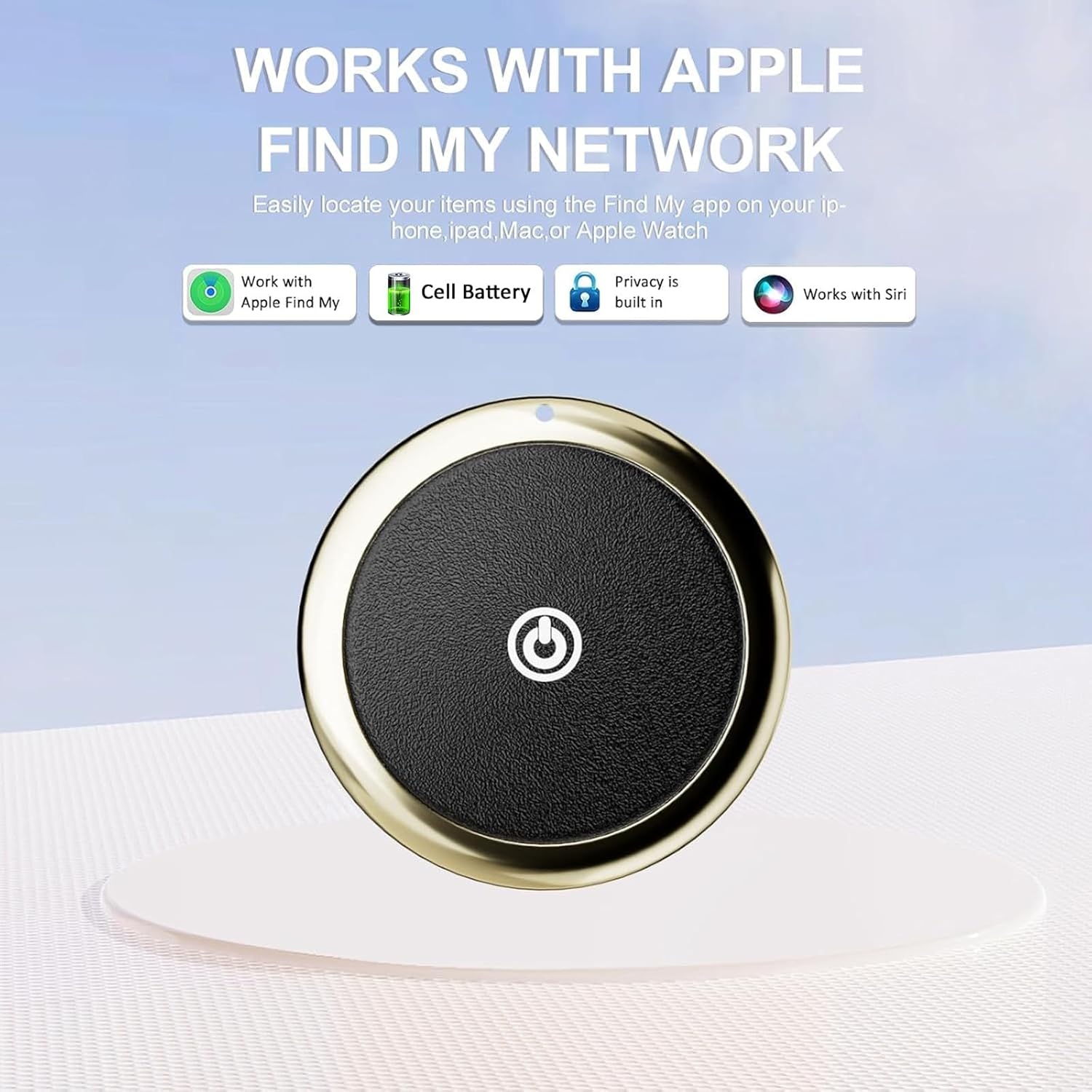 Tracker Item Finders Work for Apple Find My (iOS Only) APP GPS Tracker Tag for Dogs Cats Luggage Keys Backpack Satchel (Black, Card & Tracker)