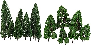 NOLITOY Miniature Landscape Scenery 22pcs Mini Model Trees1: 50 Scale Architectural Trees for DIY Landscape Railroad Scenery Diorama Supplies Scenery Architecture Model