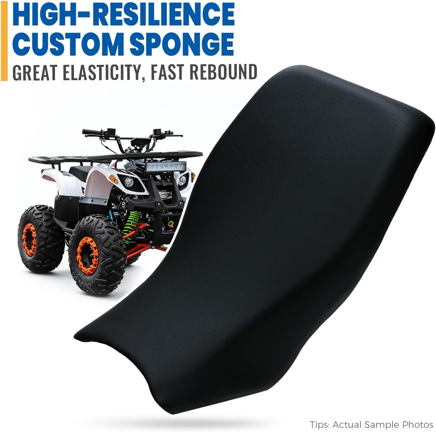 High Elasticity, Hyssk Utility Style ATV Complete Seat for 90cc 110cc 125cc Kids Mini Coolster TaoTao Quad & Chinese 4 Wheeler