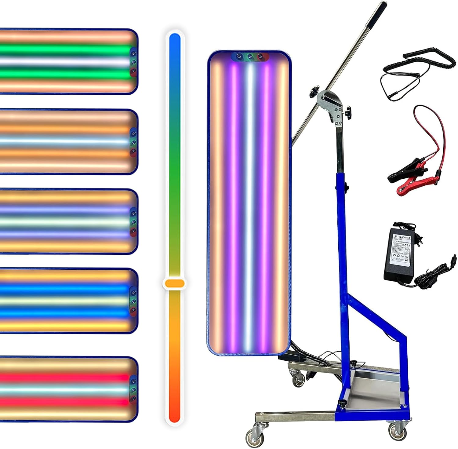 Heavy Duty Professional Stepless dimming PDR Light, Paintless Dent Repair Leveling Lamp with Adjustable Holder Hand Tool Set